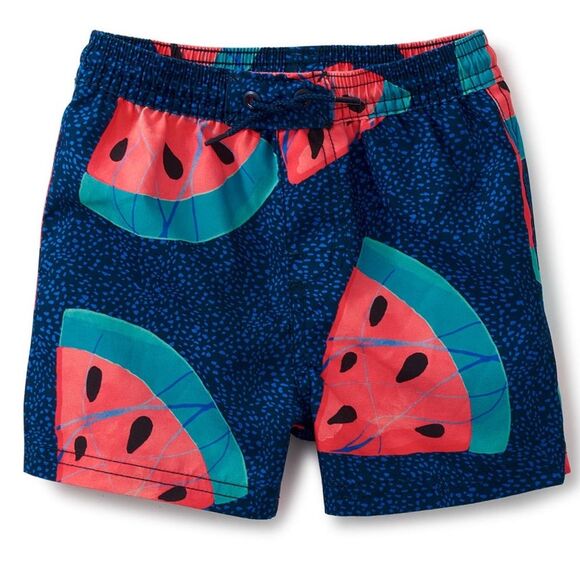 Tea Collection PAIR OF 2 Boys Kids Pull-On Watermelon Popsicle Swim Trunks. 5. - Picture 3 of 10